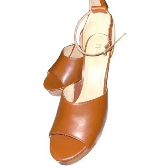 Nicole Miller Leather Platform Block Heel - Picture 4 of 15